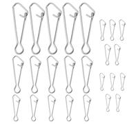LT Easiyl 100pcs Stainless Steel Fishing Snap Clips High Strength Quick Change Line Connectors for Saltwater and Freshwater, 5 Sizes 0# 1# 3# 5# 7#