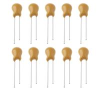 LT Easiyl 10pcs 10uF 35V 2Pin Radial Dipped Tantalum Capacitors for Computer, Phone Equipment DIY Projects Yellow