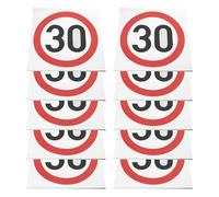 LT Easiyl 10Pcs Speed Limit Sign 30 MPH Vehicle Speed Limit Sign Speed Stickers Waterproof Speed Limit Self-Adhesive Stickers Traffic Sign 150mm