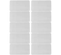 LT Easiyl 10pcs Stainless Steel Metal Business Cards Blanks Name Card for Home Office Customers DIY Cards (85x55x0.9mm)