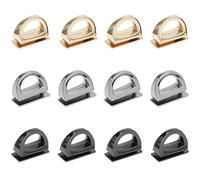 LT Easiyl 12Pcs 13mm Metal D-Ring Bag Connectors Multiple Connectors D Ring with Screws Purse Suspension Clasps for DIY Leather Craft Handbag Belt Making