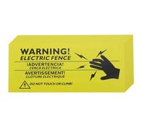 LT Easiyl 12pcs Electric Fence Warning Signs Double Sided Pastic Caution Danger Signs No Touching Sign for Warehouse Garden Yard Farm Home Warehouse (10x4inch)