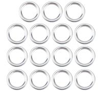 LT Easiyl 15PCS Automobile Gearbox Oil Drain Plug Gasket 35178-30010 Outer Diameter 16.5mm Inner Diameter 12mm Thickness 2.2mm Compatible with Toyota Compatible with Lexus Silver