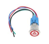 LT Easiyl 19mm Auto Emergency Hazard Warning Light Switch Red LED 22×47mm 12V For Car Emergency Warning Strobe Lights