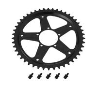 LT Easiyl 1Pc 46T Electric Bike Motor Chainwheel Steel Mid Drive Chain Ring Replacement BBS01B BBS02B for E-Trekking Bike E-City Bike Black