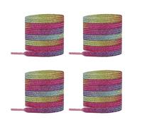 LT Easiyl 2 Pairs Elastic Shoelaces Rainbow Colored Flat Rubber Laces Elastic Shoe Strip for Adults & Kids fits Sneakers Boots Sports Shoes Canvas 100cm