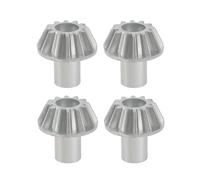 LT Easiyl 2 Pairs of 12T RC Car Metal Bevel Gear Parts Zinc Alloy Replacement Gear Compatible with WLtoys 124008 124010 RC Cars Silver