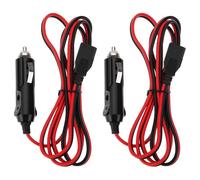 LT Easiyl 2 Pcs 3 Pin Cigarette Lighter Plug Cable 16AWG 12V/15A Fuse 1.5m Fit for Connecting High Wattage Radios