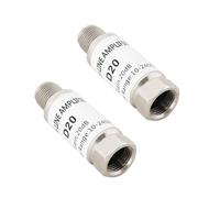 LT Easiyl 2 x 20 dB Inline Amplifier 10-2400 MHz Inline Satellite Amplifier Singal Booster Replacement for AMP SAT DVB-T Amplifier