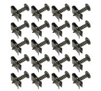 LT Easiyl 20 Sets M5x20mm Plastic Cover Metal Retainer Self-Tapping Screws and U-Type Clips for Car Motorcycle Scooter ATV Moped Ebike