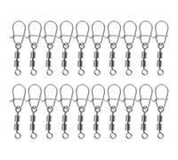 LT Easiyl 20pcs 20mm Fishing Snap Swivels Lure Pin Connector for Platform Fishing Sea Fishing Freshwater Lure 1.5x4mm
