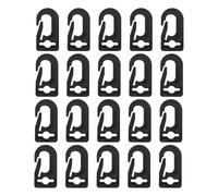 LT Easiyl 20pcs Black Plastic Carabiner Hook Flag Hooks Plastic Flag Pole Clip Snap Suitable for Flagpole Flags Within 18mm Width Accessories Tool
