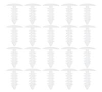 LT Easiyl 20PCS Bumper Plugs Front License Plate Holes Cover Clips 18.2x20x5.5mm Bumper Shield Retainer Bumper Hole Cover Caps Suitable for 6-7mm Holes White