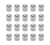 LT Easiyl 20Pcs Chrome Hexagon Tyre Valve Dust Caps Brass Dome Metal Valve With Red O-Ring Rubber Seal For Motorcycle Cars Bicycles Trucks Scooter SUV Van