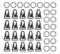 LT Easiyl 20Pcs Metal Tactical Snap Hook 1" Small Keychain Clip with Metal Key Ring for Paracord Bracelets Necklaces Bags Lanyard Accessories