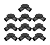 LT Easiyl 20Pcs PVC Inspection Elbow 90 Degree Bend 23x55mm for Electric Cable Wire Conduit Black