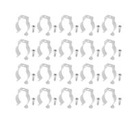 LT Easiyl 20pcs T5 Stainless Steel Thickened Stainless Steel Pipe Clamp U Clips Holder Bracket for LED Light Tube,LED Fluorescent Tube Mounting Accessories