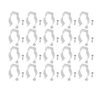 LT Easiyl 20pcs T8 Stainless Steel Thickened Stainless Steel Pipe Clamp U Clips Holder Bracket for LED Light Tube, LED Fluorescent Tube Mounting Accessories