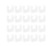LT Easiyl 20pcs Water Pipe Clamps 18mm Single U-shape Pipe Clip Gas Hose Pipe Plastic Pipe Clamp for Garden Irrigation Hose Connector White