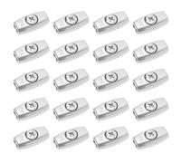 LT Easiyl 20pcs Wire Rope Clips Galvanised Steel Egg Shape Cable Clamp Suitable for Diameter 2mm Steel Cable Rope Double Hole 27mmx14.5mm