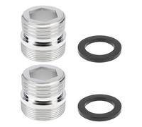 LT Easiyl 2Pcs 1/2 BSP to M22 Male Thread Adapter Faucet Adapter with Gasket for Water Pipes