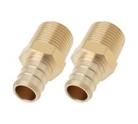 LT Easiyl 2Pcs 1/2” PEX to 3/8” NPT Male Connector Brass Hose Barb Fittings for PEX Tubing Variations, for Pneumatic and Potable Water Applications