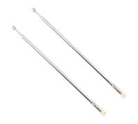 LT Easiyl 2pcs 4-Section Telescopic Radio Antenna 62cm Stainless Steel Compatible with AM/FM Radios