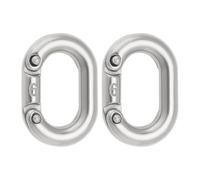 LT Easiyl 2Pcs 6mm Stainless Steel 316 Split Connecting Chain Links Heavy Duty Chain Link Connector for Chain Connection 22x12mm Silver