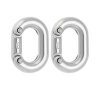 LT Easiyl 2Pcs 8mm Stainless Steel 316 Split Connecting Chain Links Heavy Duty Chain Link Connector for Chain Connection 25x13mm Silver