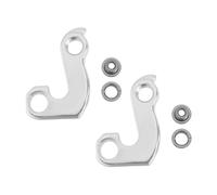 LT Easiyl 2PCS Bike Derailleur Hanger Compatible with UNION GH-012 38x54.5mm Bicycle Tail Hook Rear Derailleur Hook With Screws Silver