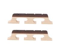 LT Easiyl 2PCS Bridge Replacement Accessories 4 String Three-Legged Ebony Maple Banjo Bridge Compatible with Banjo Guitar Ukulele