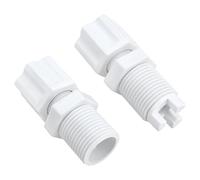 LT Easiyl 2pcs Chlorinator Check Valve Compression Nut Inlet Fitting Kit Compatible with Hayward Feeder 1/4 inch CL220 CL??X220EA CL220BR White