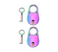 LT Easiyl 2PCS Cute Mini Colorful Padlock with Keys Zinc Alloy Small Lock for Notebooks Diaries Jewelry Boxes Purse Handbag Backpacks Cabinet