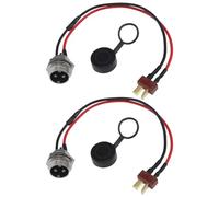 LT Easiyl 2PCS Electric Scooter T Type Charging Port Power Cable 220 x 18.6mm Scooter T Type Charging Interface Plug Power Cord Compatible with Kugoo M4