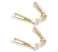 LT Easiyl 2Pcs Eyeglass Saddle Bridge Silicone Metal Core Nosepads U Shape Nosepads for Loupes Eyeglasses Gold