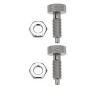 LT Easiyl 2Pcs M10x1.5 Self-Locking Spring Plunger with Knurled Handle Stainless Steel for Chassis Cabinets Appliances Automobiles