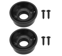 LT Easiyl 2pcs M9 Guitar Jack Board Metal Cover Plate Socket Metric Threaded Jack Baffle Fixing Cover Suitable for Electric Guitars, Black
