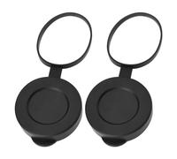 LT Easiyl 2pcs Rubber Objective Lens Caps Objective Lens Protective Cover Compatible with 8x42 10x42 12x42 Binoculars Monoculars, Black