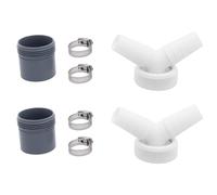 LT Easiyl 2Pcs Washing Machine Drain Adapter Double Connection Y for 18-24mm Inlet Connector and 40mm Outlet Hose