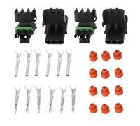 LT Easiyl 2Sets 3Pin Male & Female Connector Kit Compatible with Delphi Weatherpack