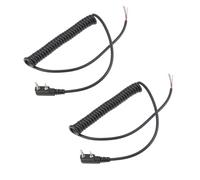 LT Easiyl 2x 2 Pin 4 Wire Speaker Mic Cable K Plug to 4-Core Wire 56cm Compatible with Baofeng UV-5R Compatible with Kenwood TK-370 Radios