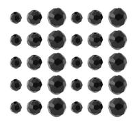 LT Easiyl 30pcs Plastic Round Fishing Glass Beads Compatible with Texas Carolina Rig Suitable for Fishing Rigs Baits Lures Black (6mm+8mm+10mm)