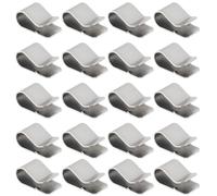 LT Easiyl 30pcs Stainless Steel Fastening Clips Retaining Clip Light Shaft Grille Spring Clip 21.4x12mm U Clip Silver Tone for 3.5mm Pipe