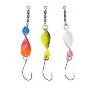 LT Easiyl 3PCS High-Action Spinner Rotor Spoon 18x7mm Length 70mm for Perch Chub Trout Freshwater Fishing