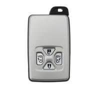 LT Easiyl 4 Button Remote Key Shell with Uncut Key Blade Compatible with Toyota Compatible with Estima Avalon, Silver