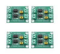 LT Easiyl 4 Pcs Circuit Board 2 Channel Optocoupler Isolation Board Module PC817 3.6-30V Fit for Sensors Actuators Power Supplies