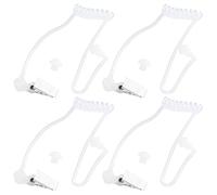 LT Easiyl 4 x Transparent Silicone Earplugs 50 cm for Walkie Talkie In-Ear 2-Way Audio Headsets