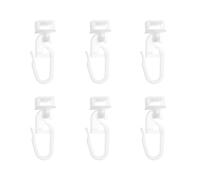 LT Easiyl 40Pcs White Plastic Curtain Hooks: 34mm Compatible with Swift Motorhome Caravan Camper Van Curtain Track Glider Hooks