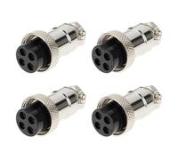 LT Easiyl 4Pcs Female CB Radio HAM Systems 4-Pin Microphone Plug Connectors Mic Replacement Adapter Compatible with Cobra Midland