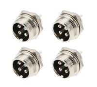 LT Easiyl 4Pcs Male CB Radio HAM Systems 4-Pin Microphone Plug Connectors Mic Replacement Adapter Compatible with Cobra Midland